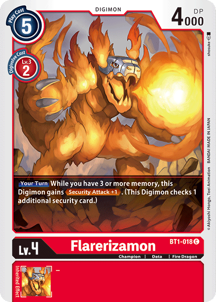 Flarerizamon, BT1-018