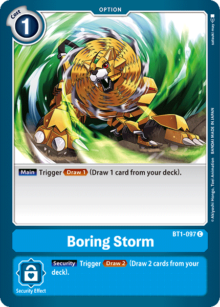 Boring Storm, BT1-097