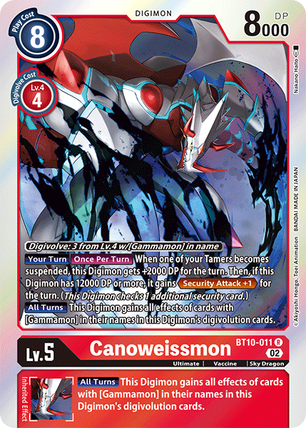 Canoweissmon, BT10-011
