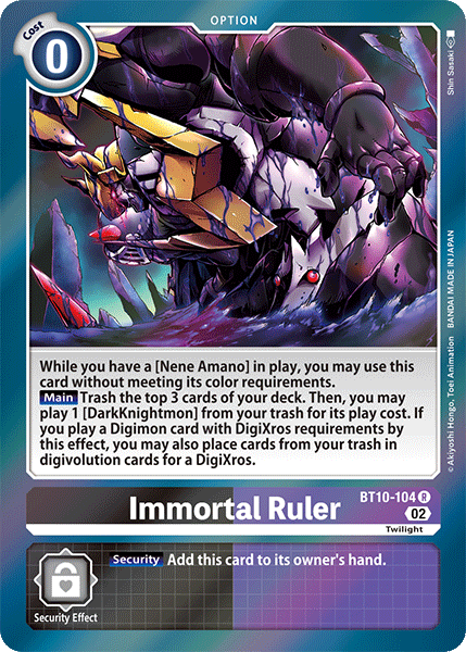 Immortal Ruler, BT10-104
