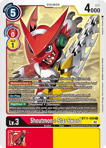 Shoutmon + Star Sword, BT11-009