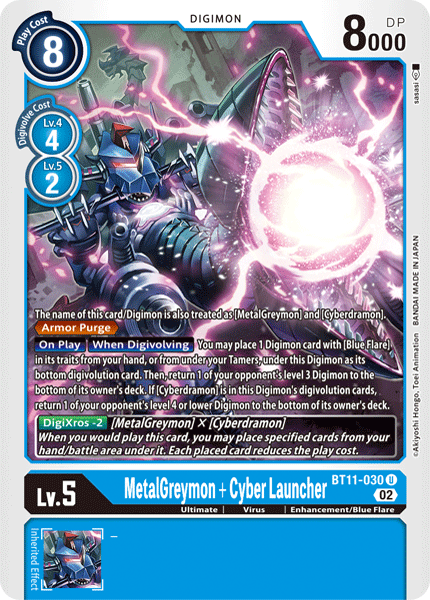 MetalGreymon + Cyber Launcher, BT11-030