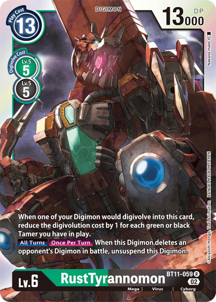 RustTyrannomon, BT11-059