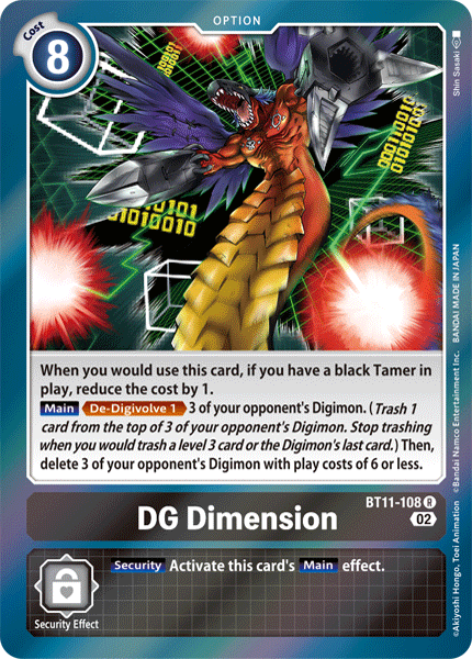 DG Dimension, BT11-108