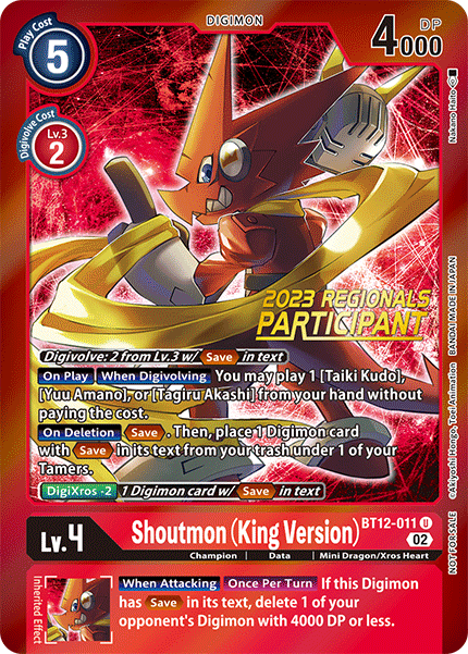 Shoutmon (King Version)., BT12-011-p1