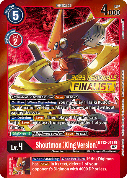 Shoutmon (King Version)., BT12-011-p2