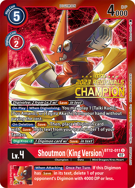 Shoutmon (King Version)., BT12-011-p3