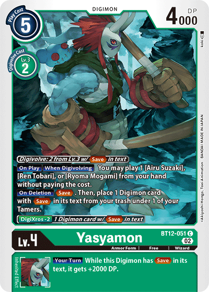 Yasyamon, BT12-051