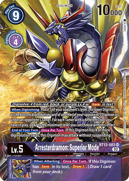 Arresterdramon: Superior Mode, BT12-083-p1