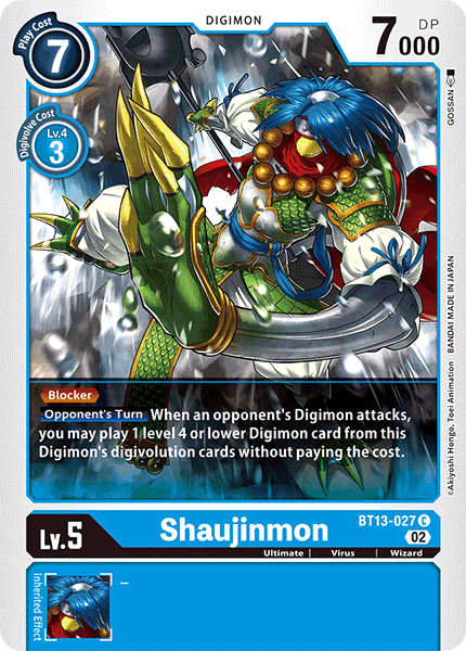Shaujinmon, BT13-027