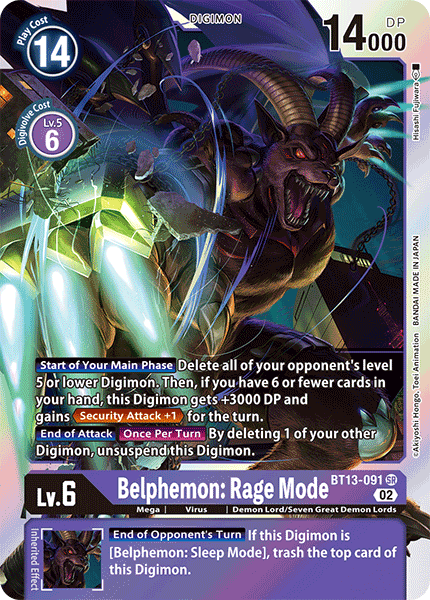 Belphemon: Rage Mode, BT13-091
