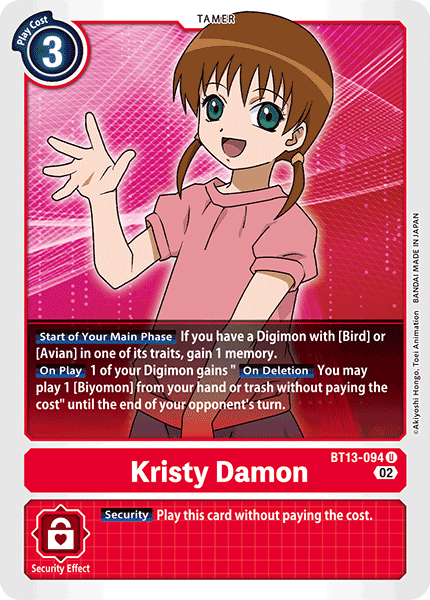 Kristy Damon, BT13-094