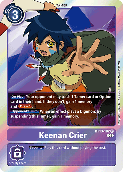 Keenan Crier, BT13-102