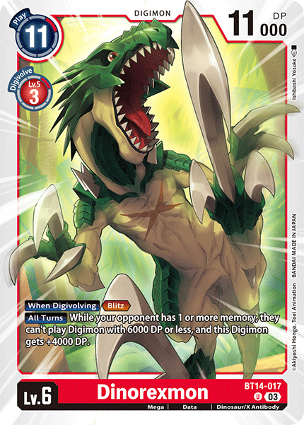 Dinorexmon, BT14-017