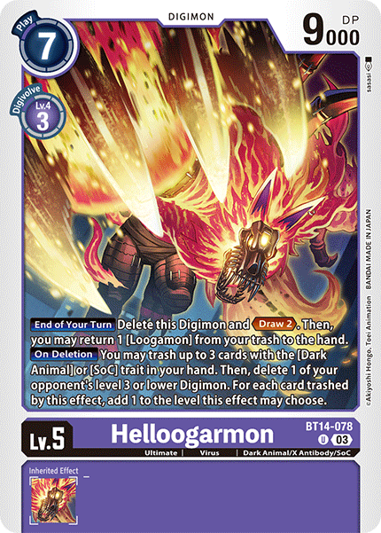 Helloogarmon, BT14-078