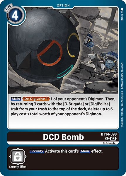 DCD Bomb, BT14-098