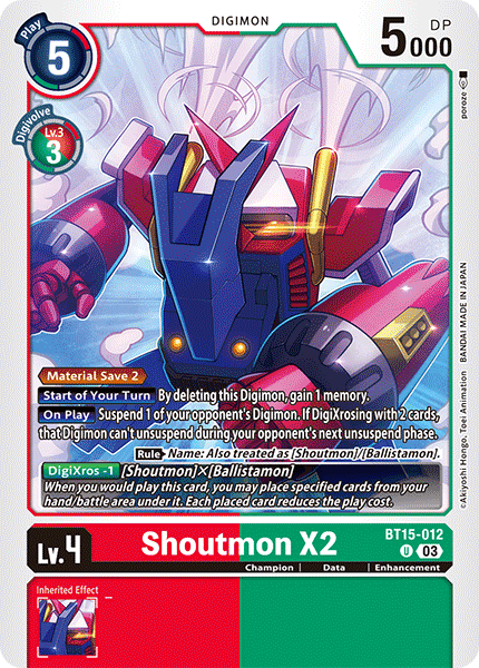 Shoutmon X2, BT15-012