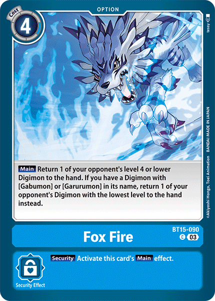 Fox Fire, BT15-090