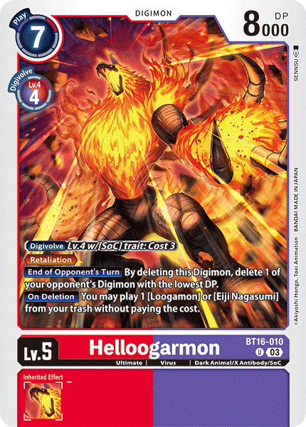 Helloogarmon, BT16-010
