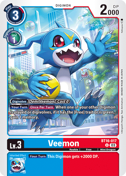 Veemon, BT16-017