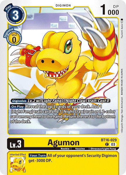 Agumon, BT16-029