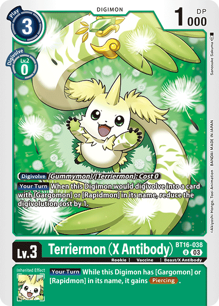 Terriermon (X Antibody), BT16-038