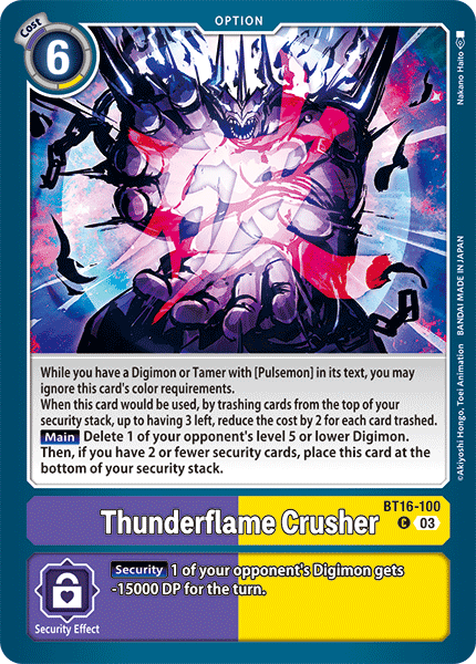 Thunderflame Crusher, BT16-100