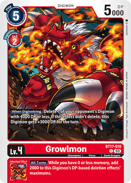 Growlmon, BT17-010