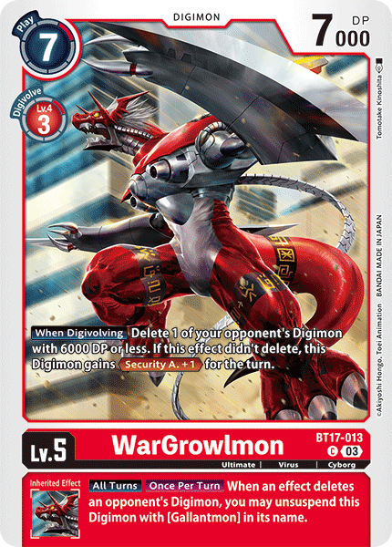 WarGrowlmon, BT17-013