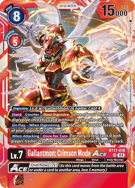 Gallantmon: Crimson Mode ACE, BT17-018