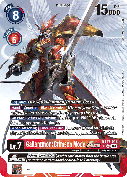 Gallantmon: Crimson Mode ACE, BT17-018-p1