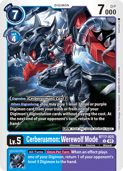 Cerberusmon: Werewolf Mode, BT17-025