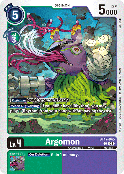 Argomon, BT17-045
