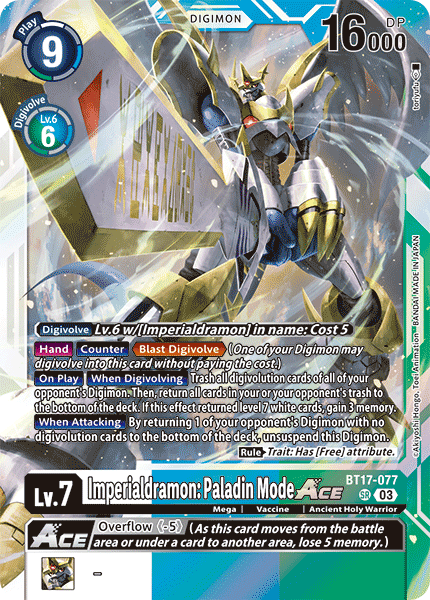Imperialdramon: Paladin Mode ACE
, BT17-077