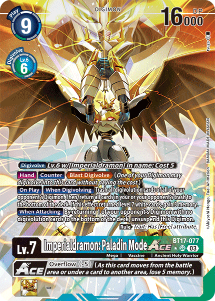 Imperialdramon: Paladin Mode ACE
, BT17-077-p1