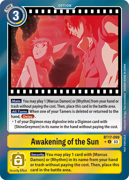 Awakening of the Sun, BT17-099-p1
