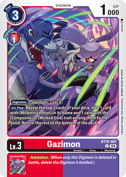 Gazimon, BT18-007