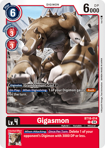 Gigasmon, BT18-014