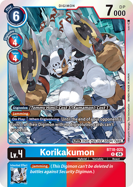 Korikakumon, BT18-025