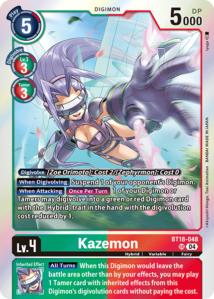 Kazemon, BT18-048