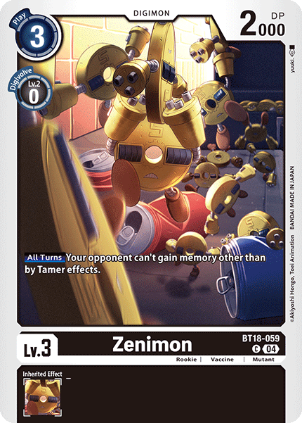 Zenimon, BT18-059