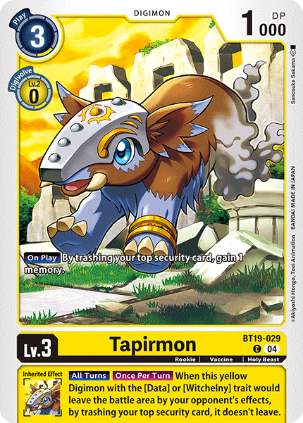 Tapirmon, BT19-029