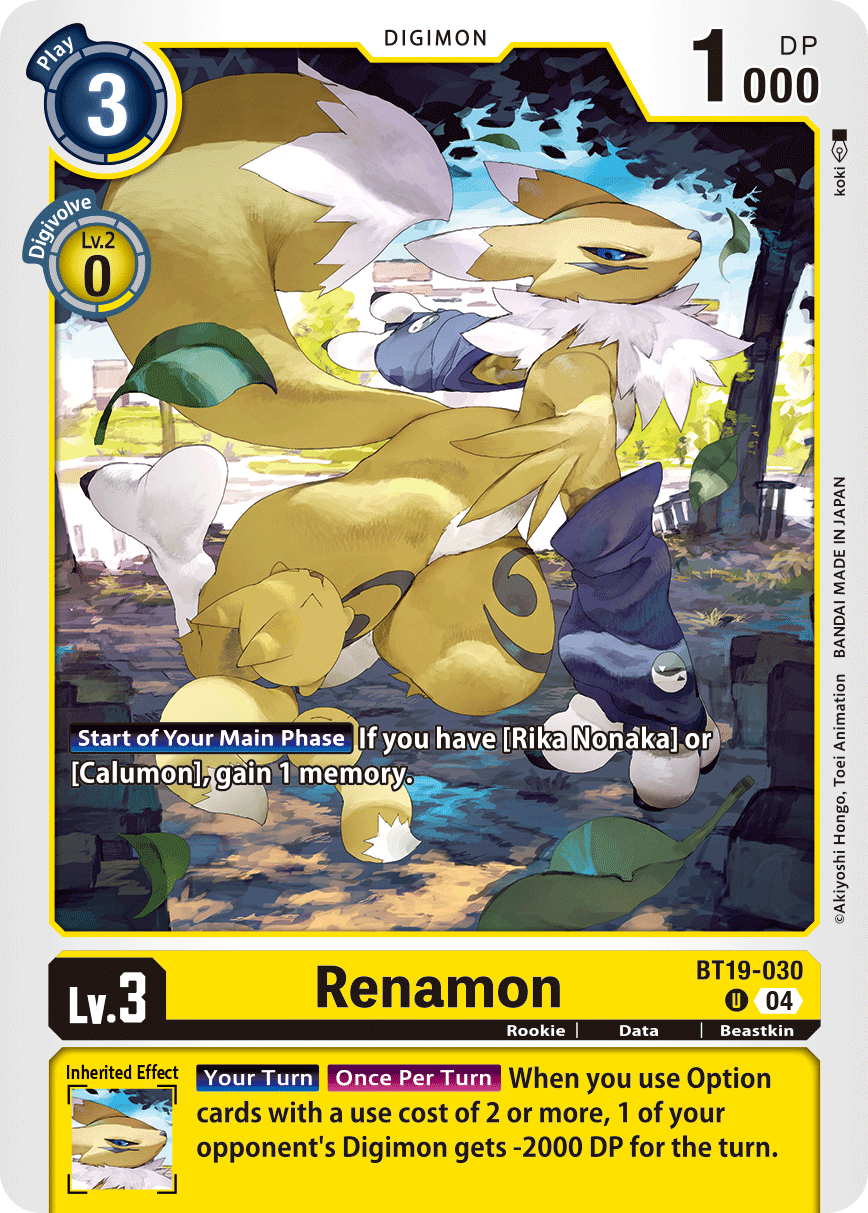 Renamon, BT19-030