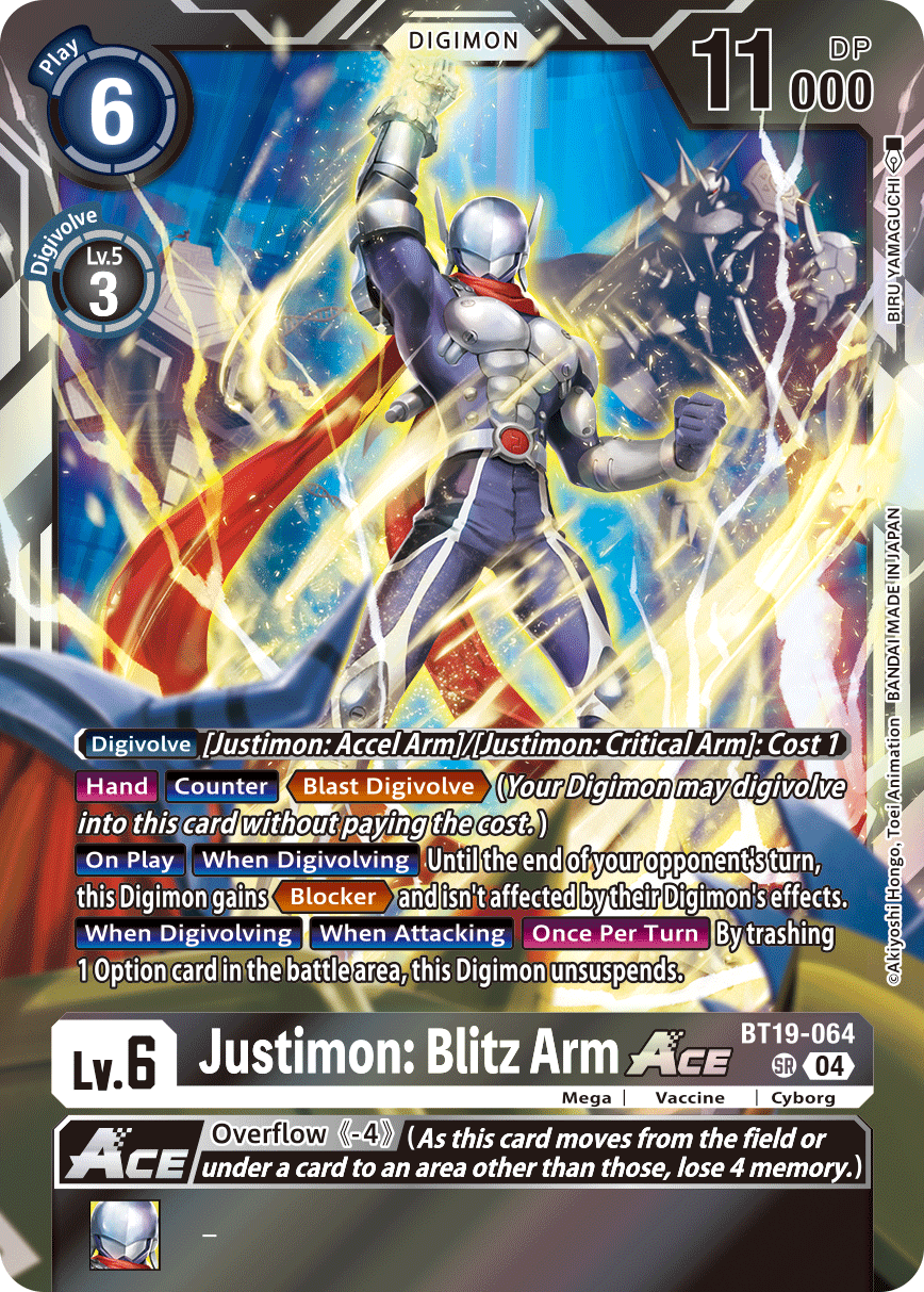 Justimon: Blitz Arm ACE, BT19-064