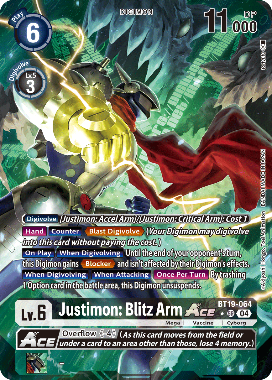 Justimon: Blitz Arm ACE, BT19-064-p1