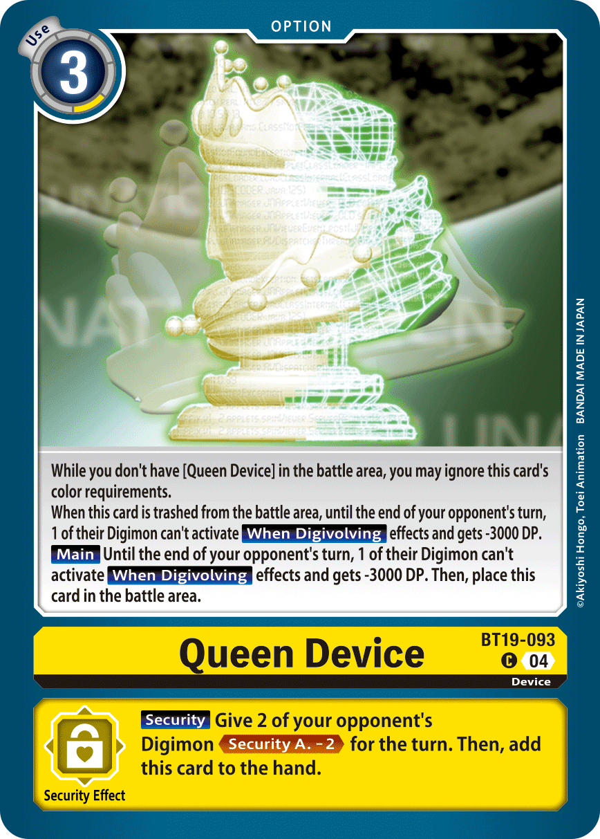 Queen Device, BT19-093