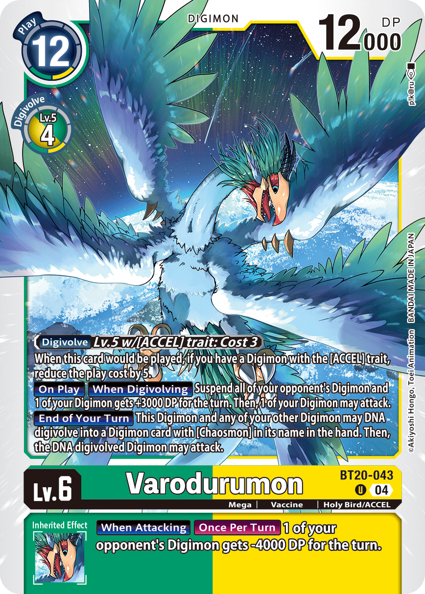 Varodurumon, BT20-043