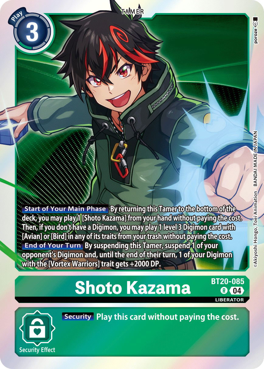 Shoto Kazama, BT20-085