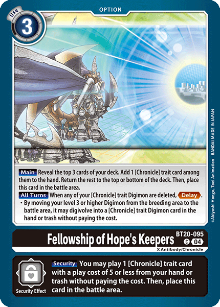 Fellowship of Hope's Keepers, BT20-095
