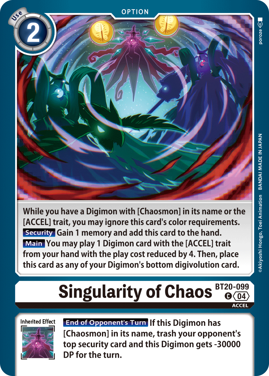 Singularity of Chaos, BT20-099